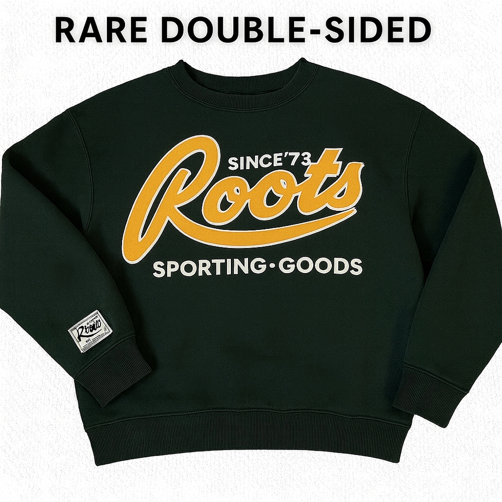 Roots Green and Yellow Sweatshirt